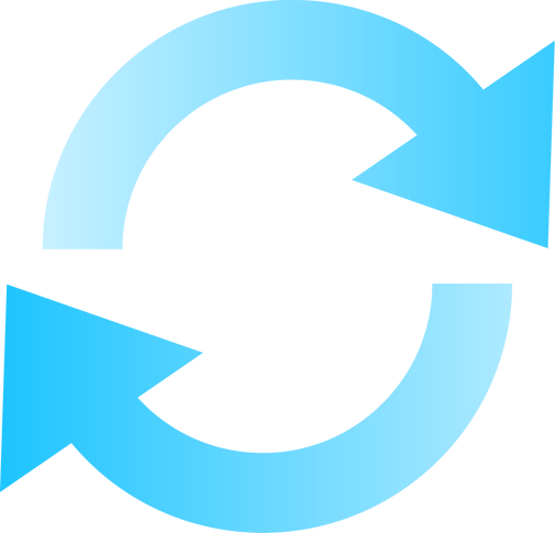 Recycle arrow light blue element